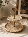 2 Tier Rattan Stand