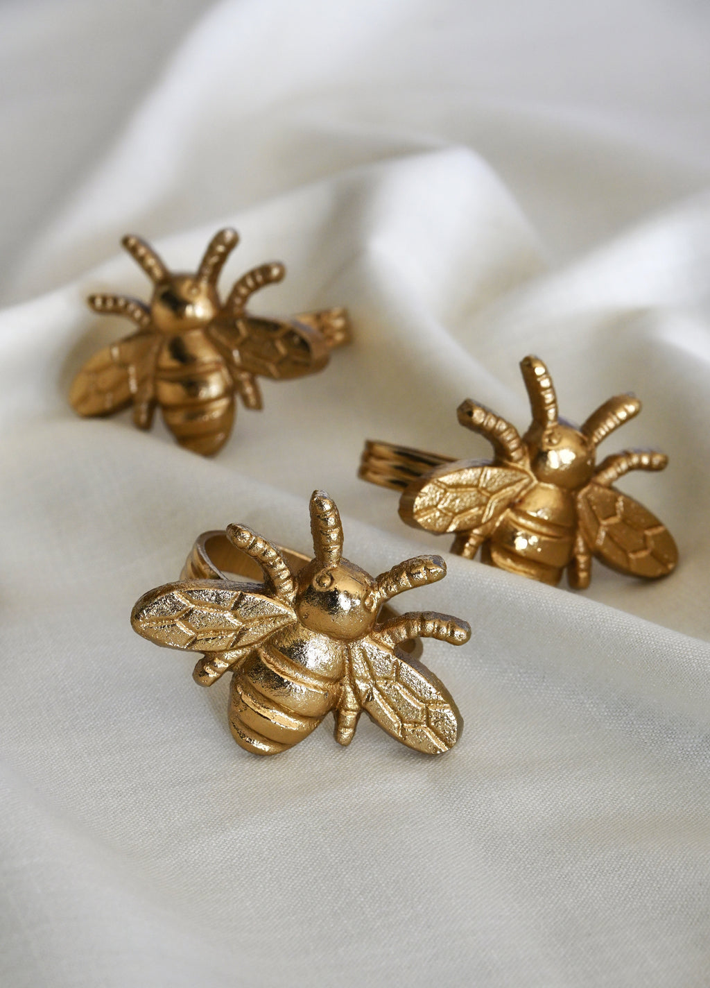 Apiary Gold Napkin Rings (Set of 4)
