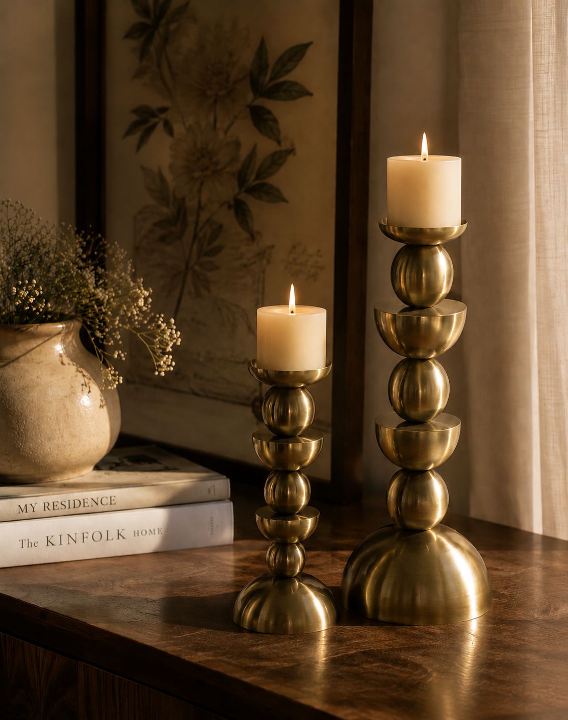 Gold Candle Stand