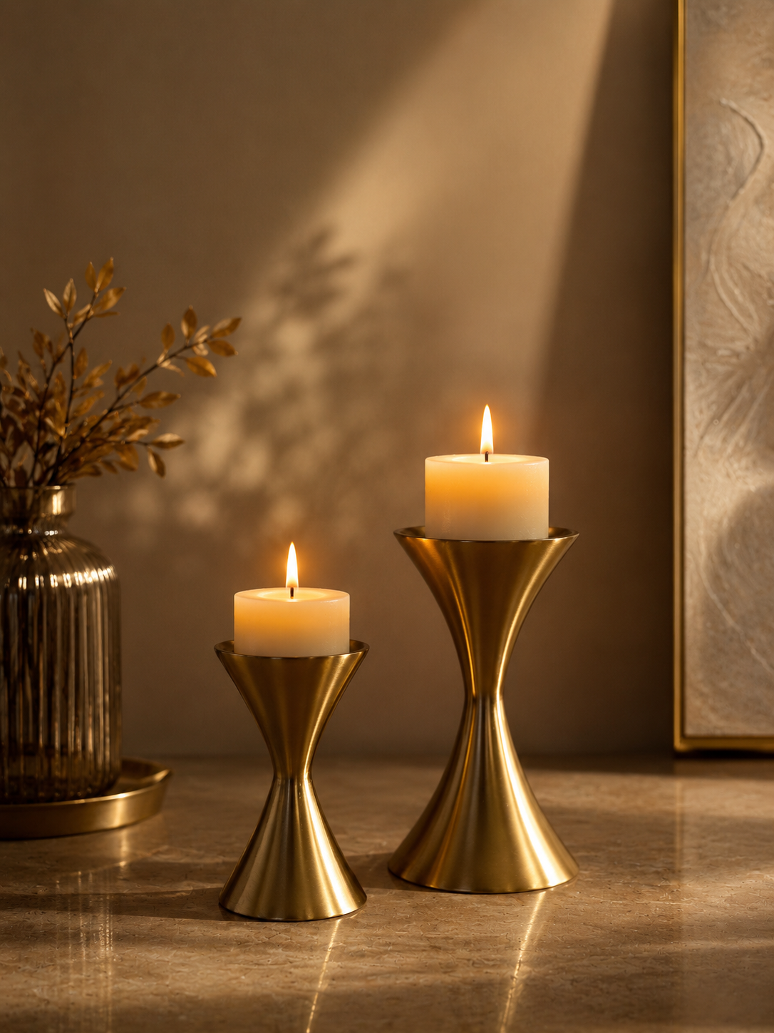 Hour Glass Candle Stand