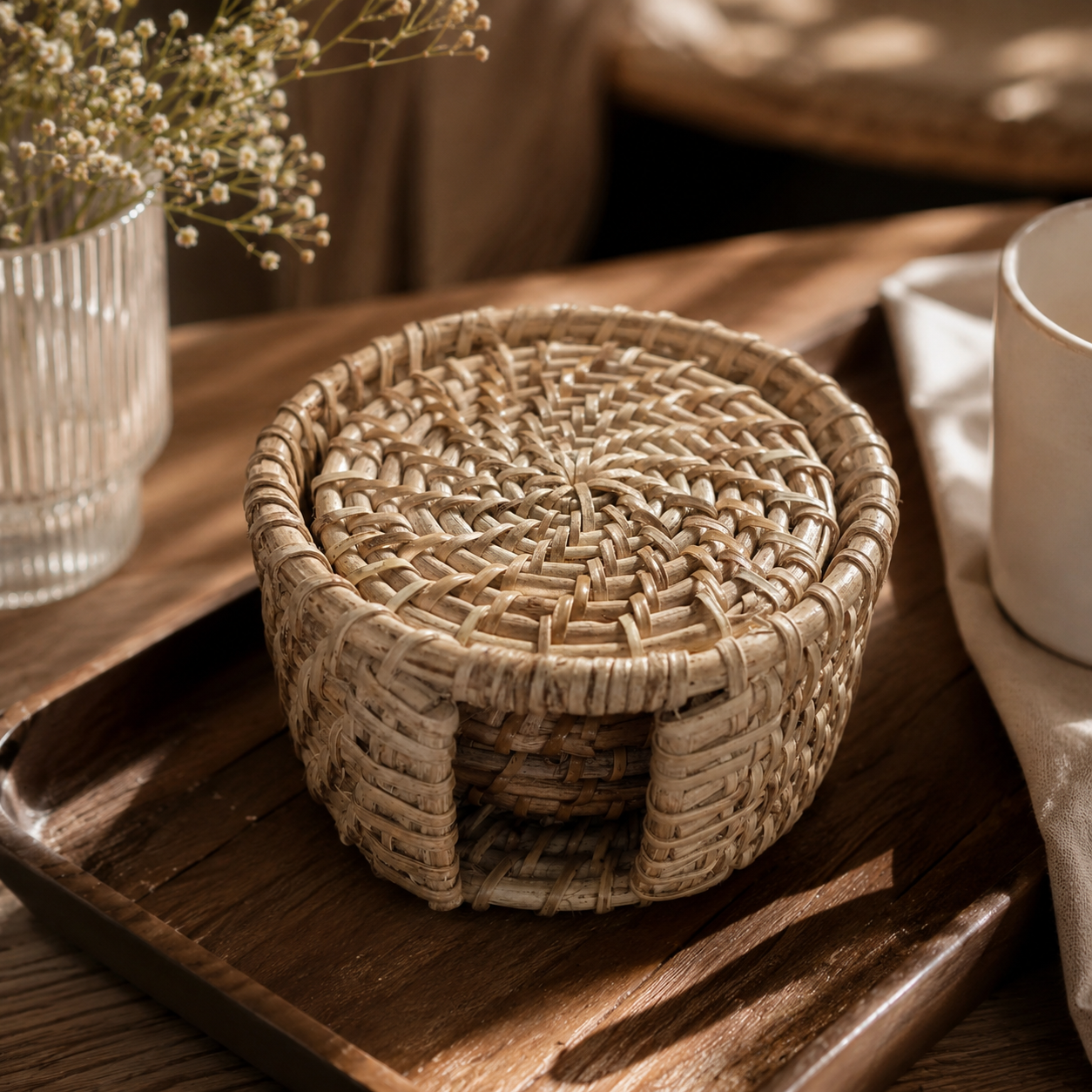 Rattan  Coaster