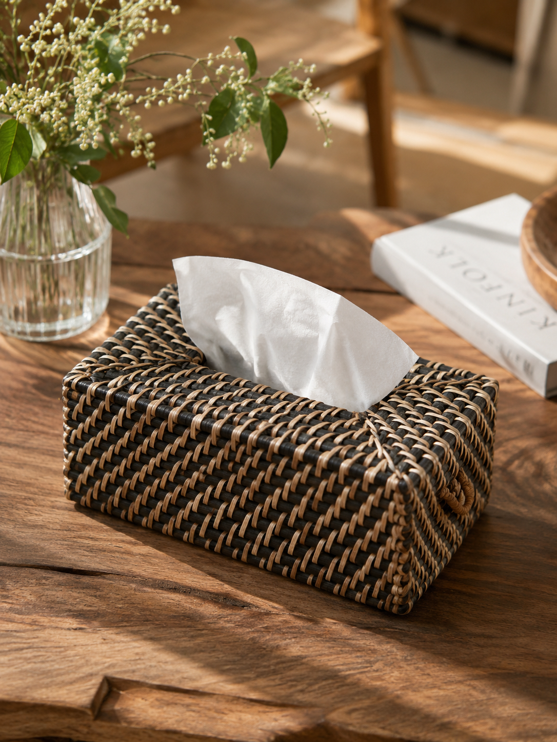 Rattan Tissue Box