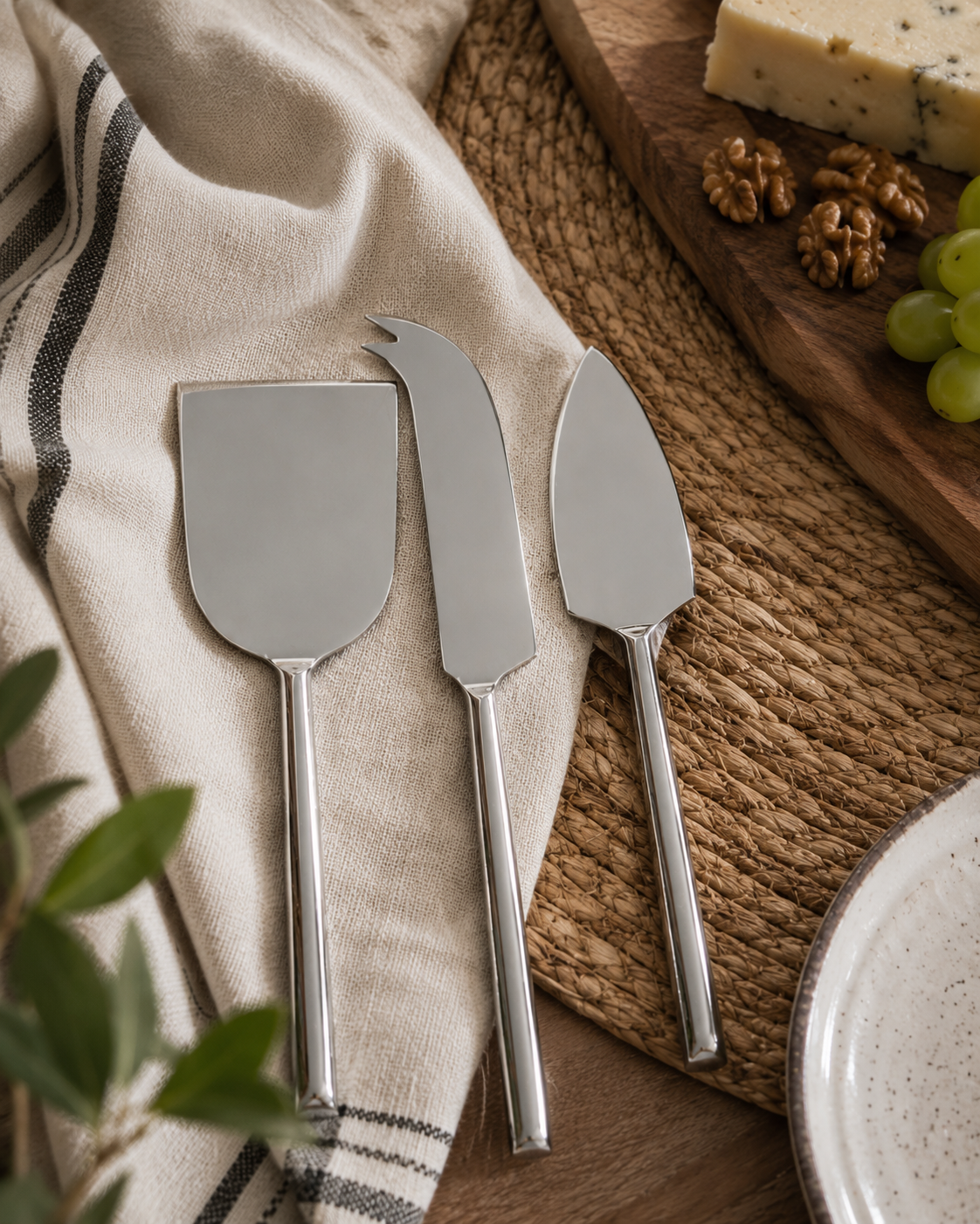 Silver Cheese Knives (Set Of 3)